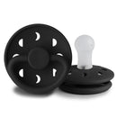 Frigg: Moon Phase Silicone Pacifier 2 Pack - Jet Black (0-6 months)