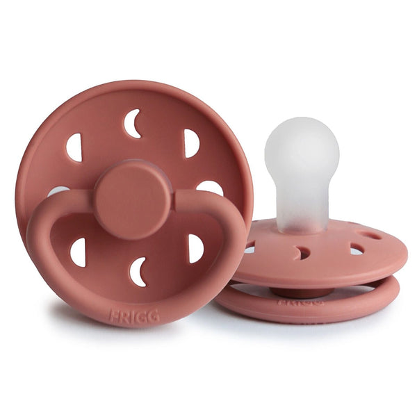 Frigg: Moon Phase Silicone Pacifier 2 Pack - Powder Blush (0-6 months)