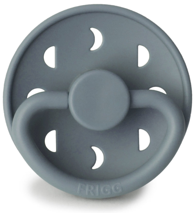 Frigg: Moon Phase Silicone Pacifier 2 Pack - Stone Blue (0-6 months)