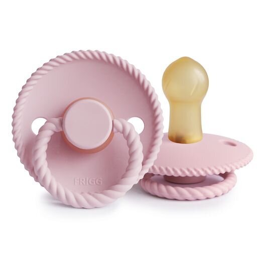 Frigg: Rope Latex Pacifier 2 Pack - Baby Pink (0-6 months)