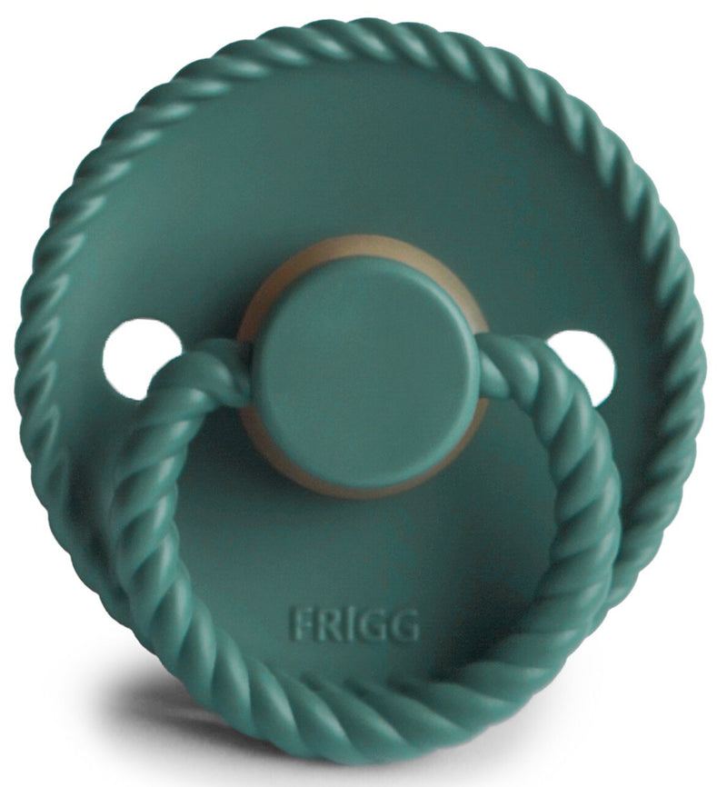 Frigg: Rope Latex Pacifier 2 Pack - Vintage Green (0-6 months)