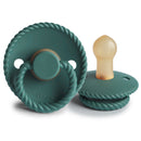 Frigg: Rope Latex Pacifier 2 Pack - Vintage Green (0-6 months)