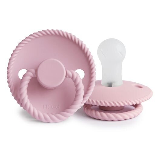 Frigg: Rope Silicone Pacifier 2 Pack - Baby Pink (0-6 months)