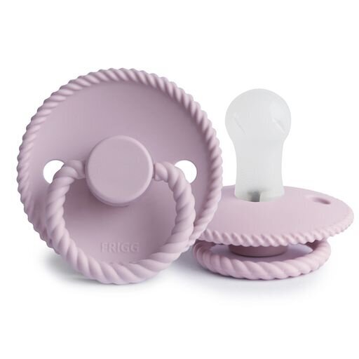 Frigg: Rope Silicone Pacifier 2 Pack - Soft Lilac (0-6 months)