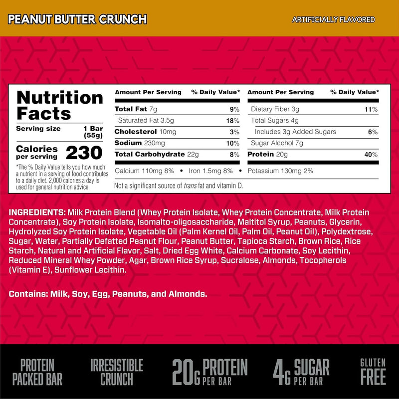 BSN Protein Crisp Bar - Peanut Butter Crunch (55g) x 12