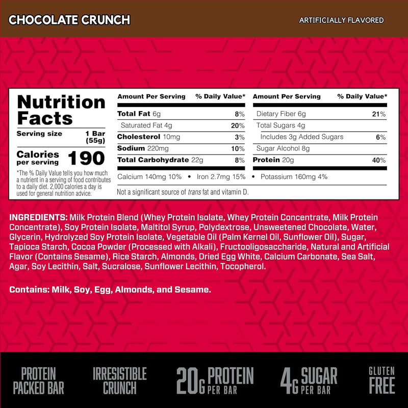 BSN Protein Crisp Bar - Chocolate Crunch (55g) x 12