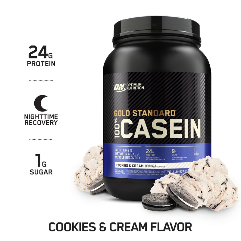 Optimum Nutrition Gold Standard 100% Casein Protein - Cookies & Cream (820g) x 25 Servings