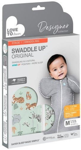 Love to Dream: Swaddle Up Original 1.0 TOG - Safari (Newborn) (Suitable for 2.2-3.8kg)