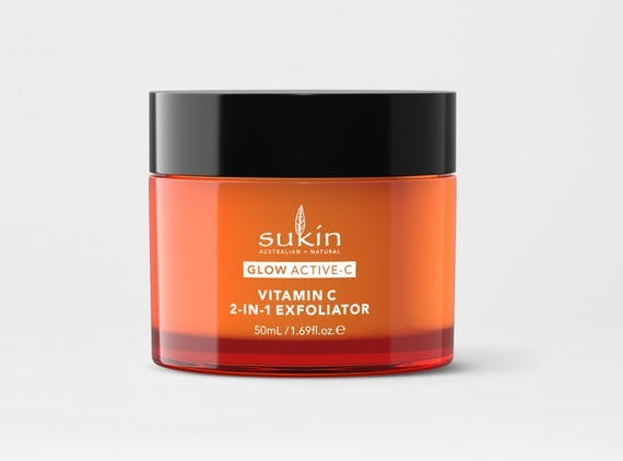 Sukin: Glow Active-C Vitamin C 2-in-1 Exfoliator (50ml)