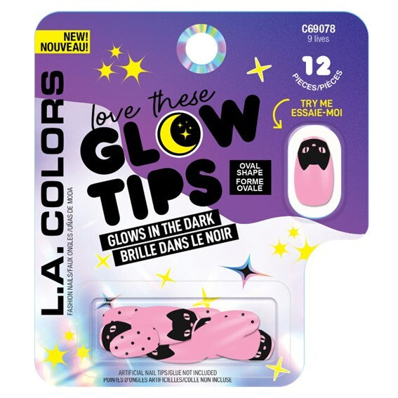 L.A. Colors: Glow In The Dark Nail Tip - 9 Lives