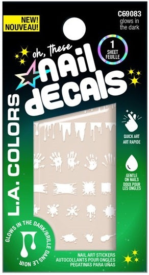 L.A. Colors: Nail Sticker Decal - Glows In The Dark