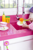 Vigar: Flower Power Sink Caddy Set + Dispenser - Orange (3pc Set)