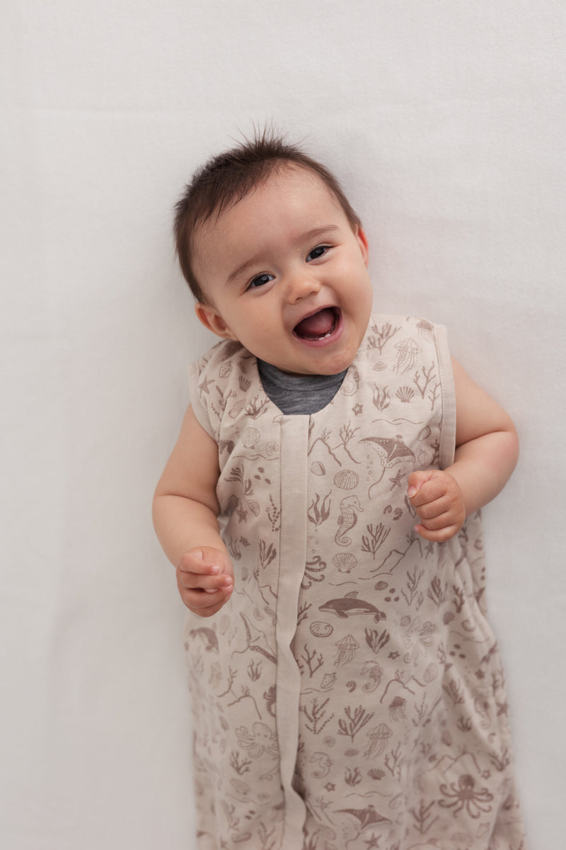 Woolbabe: 3-Seasons Front Zip - Dune Seascape (3-24 Months)