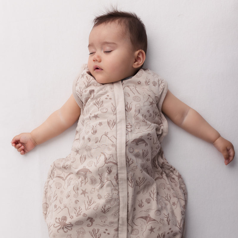 Woolbabe: Summer Sleeping Bag - Dune Seascape (3-24 Months)