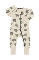 Bonds: Wondercool Eyelet Zippy Wondersuit - Sandy Seashells Marscapone (Size 000)