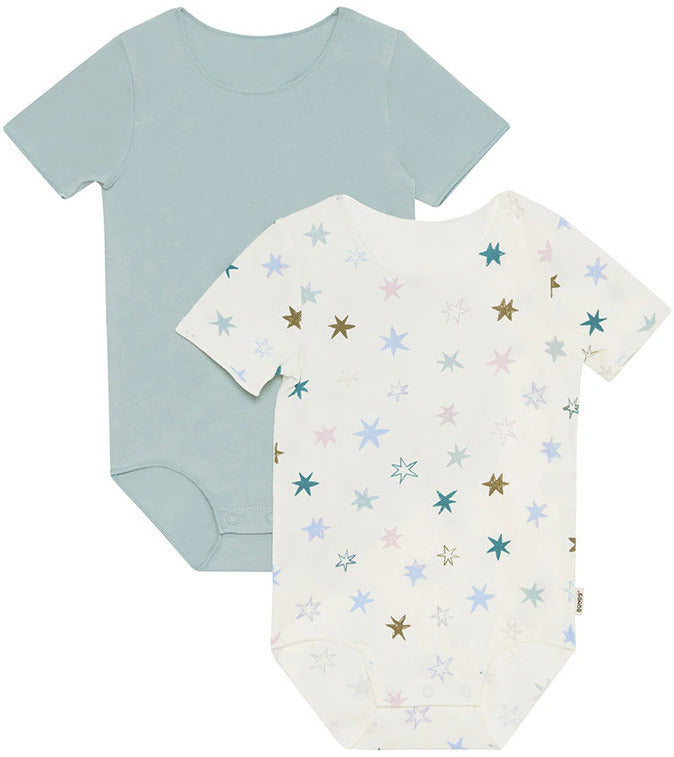 Bonds: Short Sleeve Bodysuit 2 Pack - Dreamy Stardust/Green Frost (Size 00000)