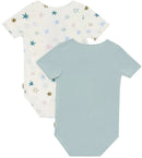 Bonds: Short Sleeve Bodysuit 2 Pack - Dreamy Stardust/Green Frost (Size 00000)