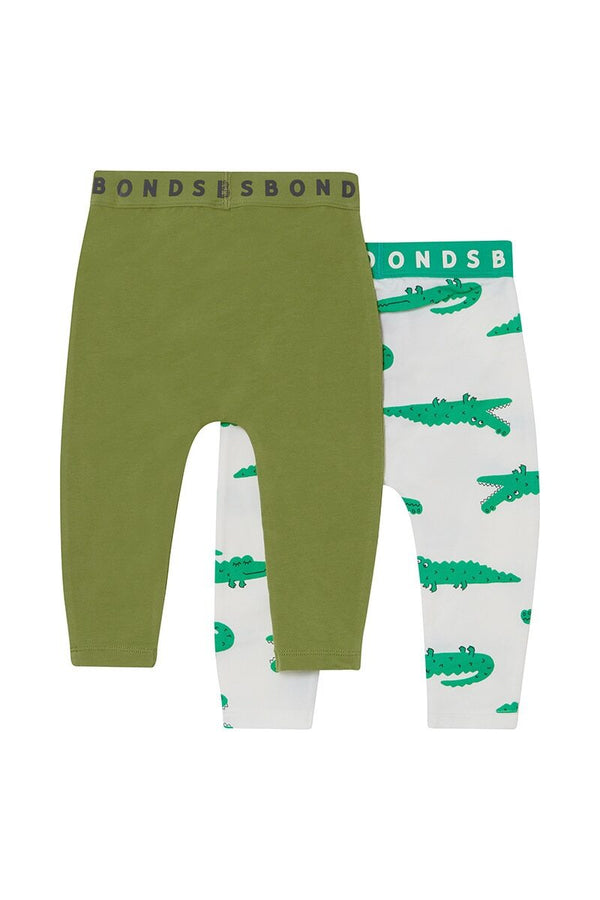 Bonds: Roomies Leggings 2 Pack - Crocodile Stomp (Size 0)