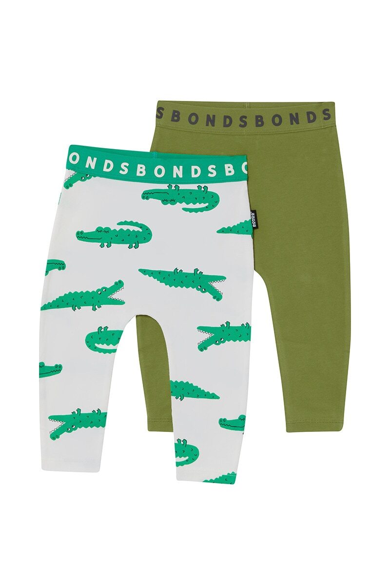 Bonds: Roomies Leggings 2 Pack - Crocodile Stomp (Size 0)