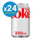 Coca-Cola Diet Soft Drink Cans - 330ml (24 Pack)