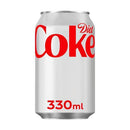 Coca-Cola Diet Soft Drink Cans - 330ml (24 Pack)