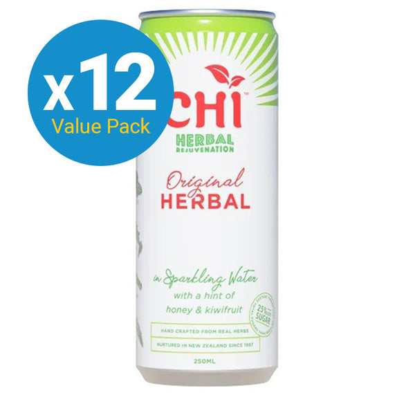 Ch'i Original Herbal Rejuvenation Sparkling Water - 250ml Can (12 Pack)