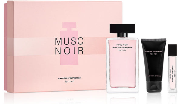 Narciso Rodriguez: Musc Noir 3 Piece Gift Set 100ml EDP Body Lotion Purse Spray