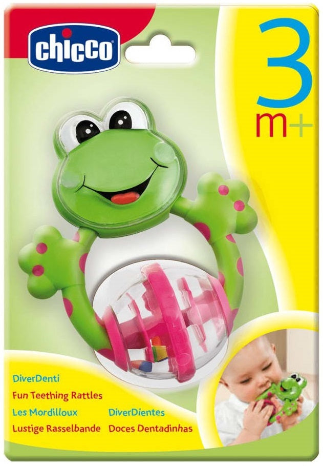 Chicco: Frog Fun Plastic Teething Rattle