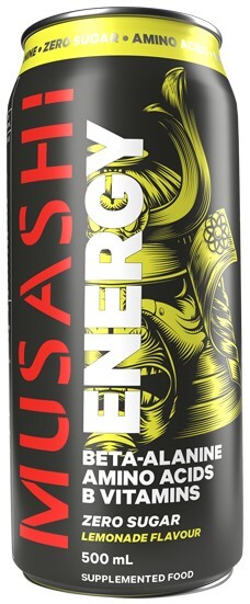 Musashi Energy Drinks - Lemonade (500ml) x 12