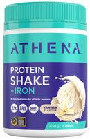 Athena Protein Shake + Iron - Vanilla (450g)