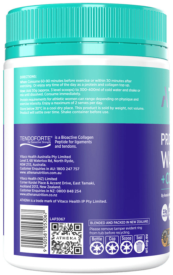 Athena Protein Water + Collagen - Mixed Berry (360g)