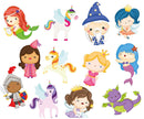 Buddy & Barney: Colour Changing Bath Stickers - Magical Creatures