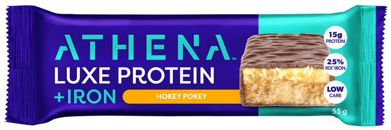 Athena Luxe Protein + Iron Bars - Hokey Pokey (55g) x12