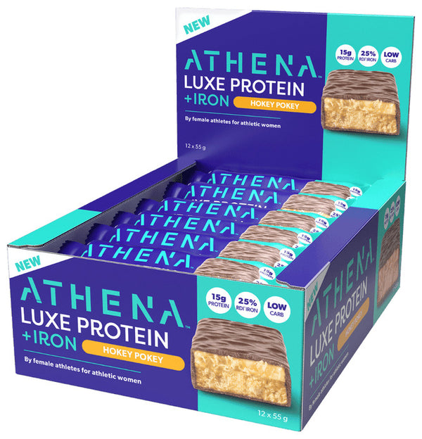 Athena Luxe Protein + Iron Bars - Hokey Pokey (55g) x12