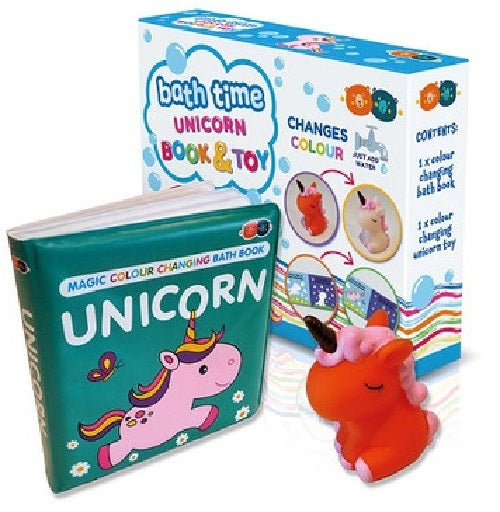 Buddy & Barney: Magic Colour Changing Bath Book & Toy - Unicorn