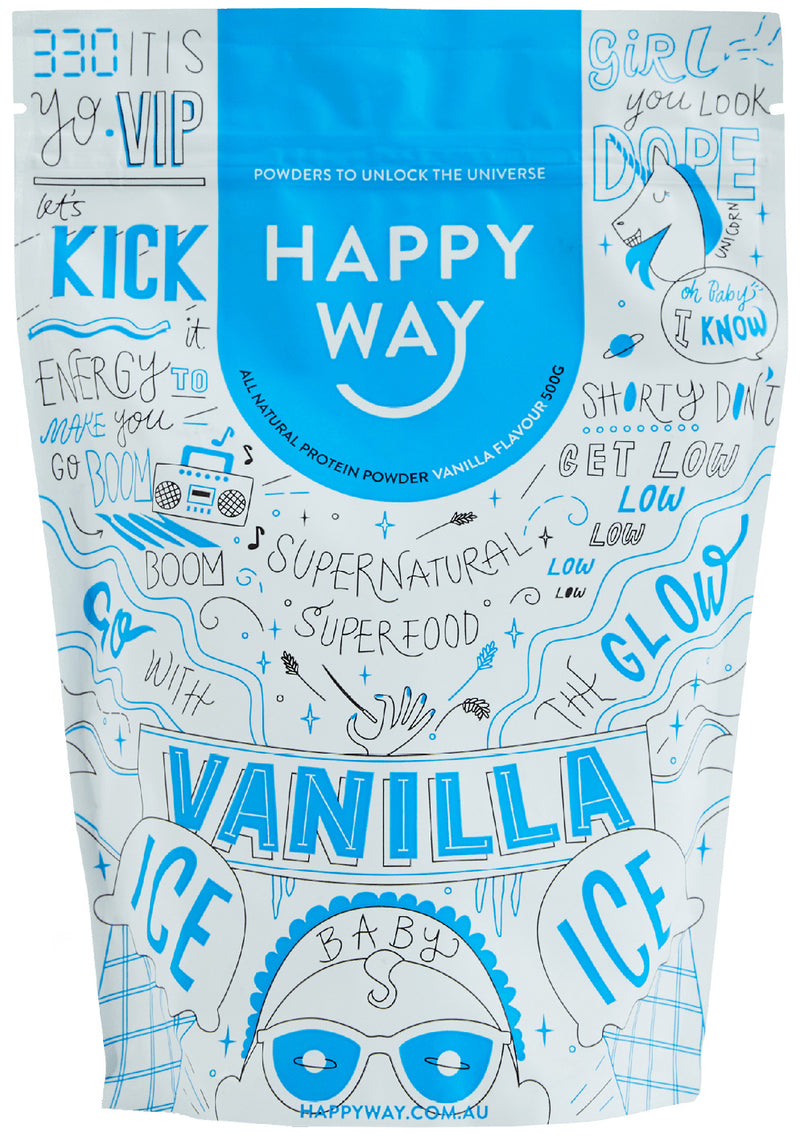 Happy Way Whey Protein Powder - Vanilla (1kg)