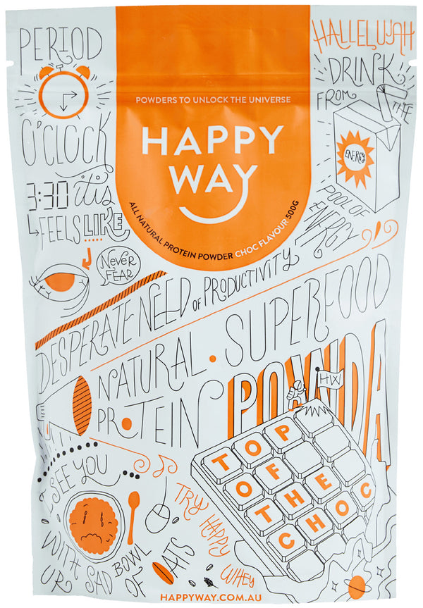 Happy Way Whey Protein Powder - Chocolate (1kg)