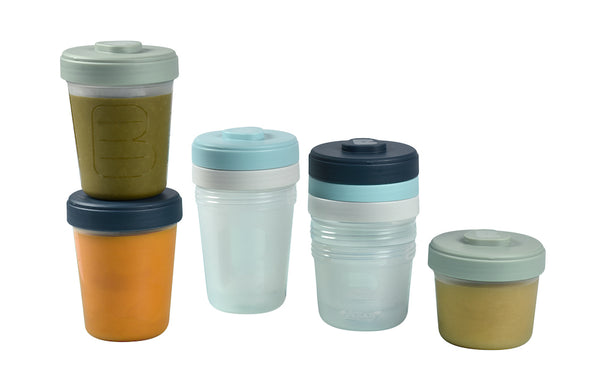 Beaba: Clip Portions Food Storage Toddler Set - Storm (150ml/250ml)