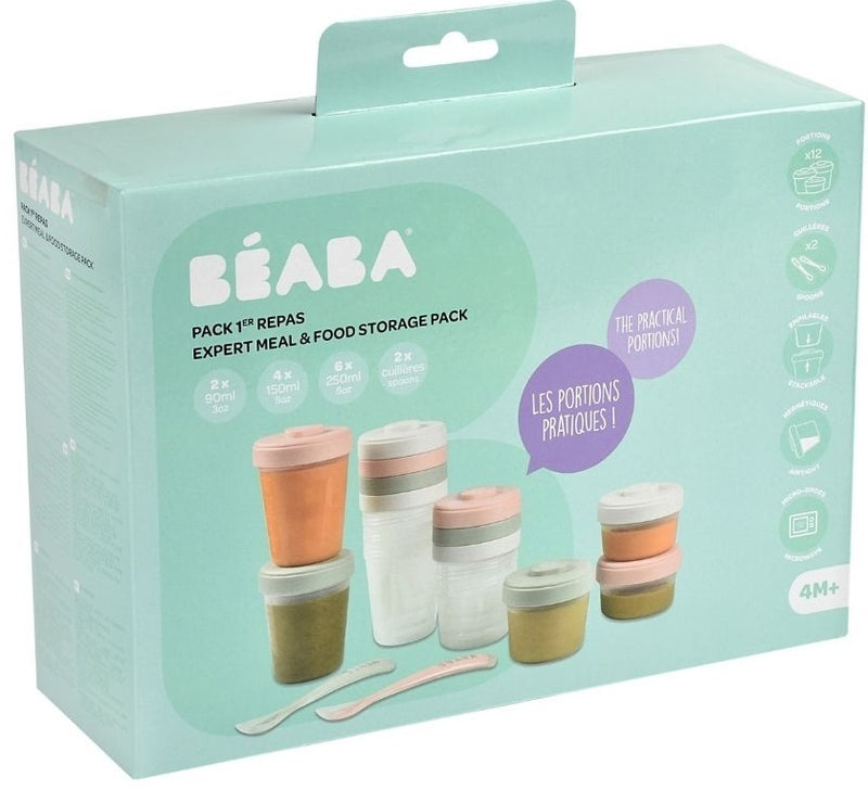 Beaba: Clip Portions Meal & Food Storage Expert Pack - Eucalyptus