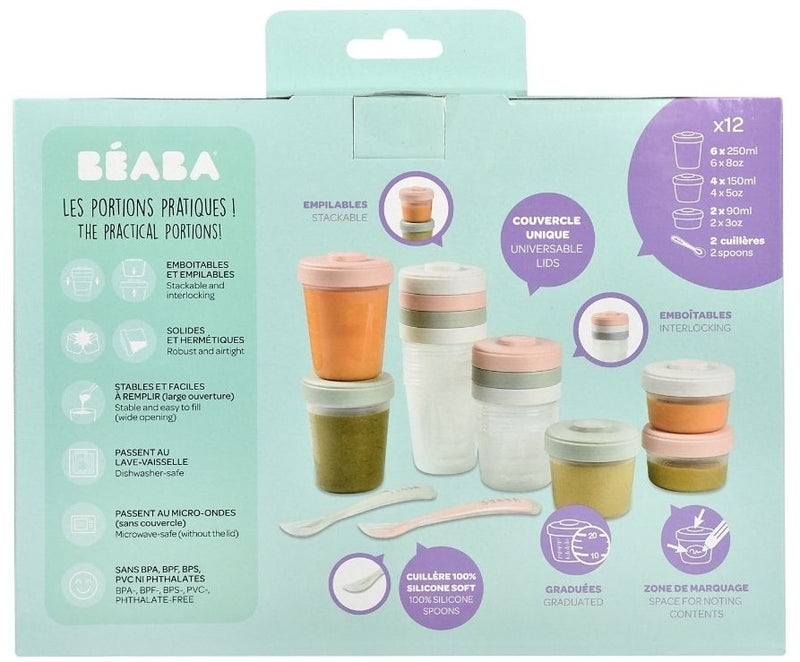 Beaba: Clip Portions Meal & Food Storage Expert Pack - Eucalyptus