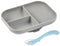 Beaba: Silicone Suction Divided Plate & Spoon - Grey