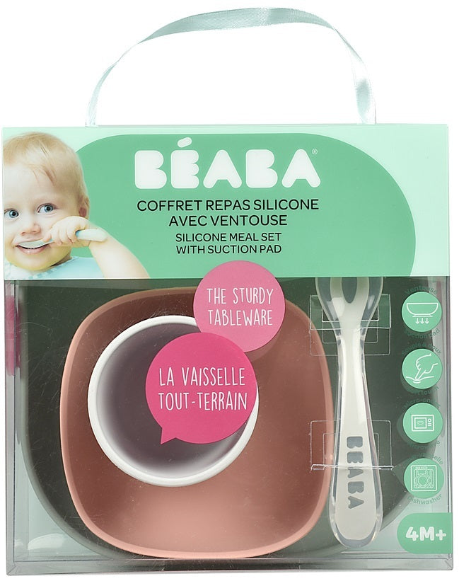 Beaba: Silicone Suction Meal Set - Eucalyptus