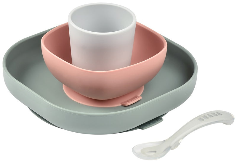 Beaba: Silicone Suction Meal Set - Eucalyptus