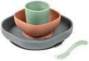 Beaba: Silicone Suction Meal Set - Mineral