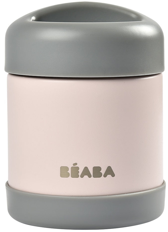 Beaba: Stainless Steel Food Container - Dark Mist/Light Pink (300ml)