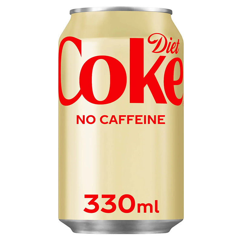 Diet Coke Soft Drink Caffeine Free Can - 330ml (24 Pack)