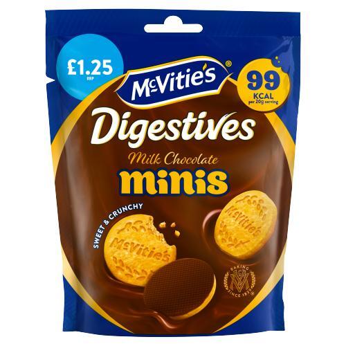 Mcvities: Mini Milk Chocolate Digestive Biscuits - 80g (6 Pack)