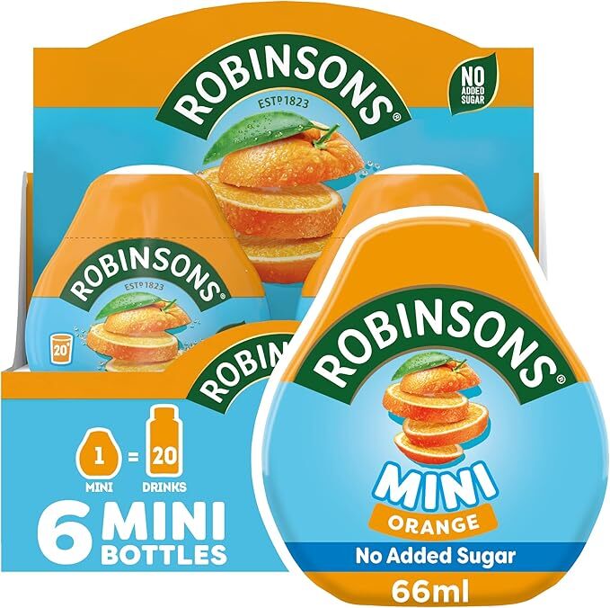 Robinsons: Mini Orange Water Drops - 66ml (6 Pack)