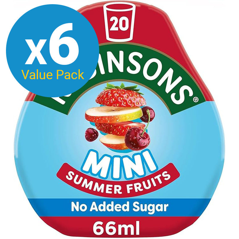 Robinsons: Mini Summerfruits Water Drops - 66ml (6 Pack)