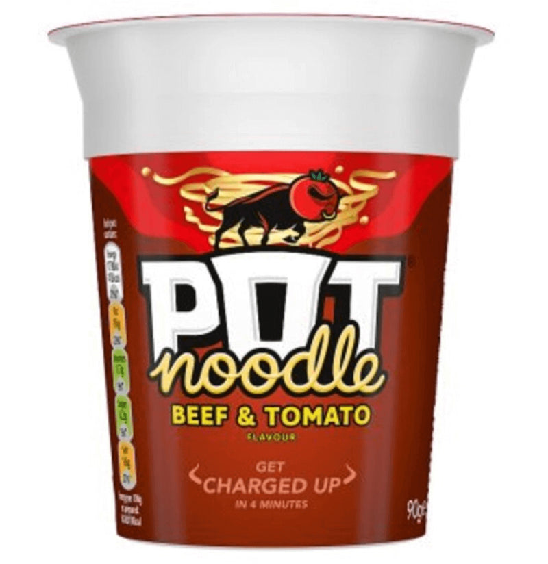 Pot Noodle Beef & Tomato Noodles - 90g (12 Pack)